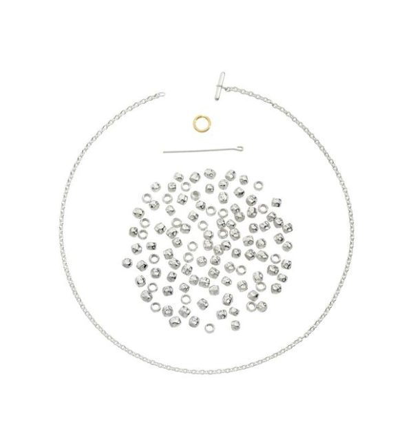 KIT GIROCOLLO GRANELLI IN ARGENTO - immagine 2
