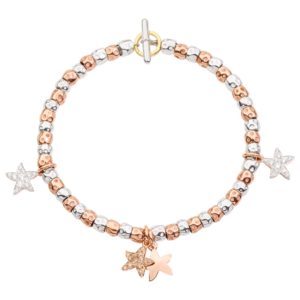 BRACCIALE GRANELLI STELLINE DIAMANTI