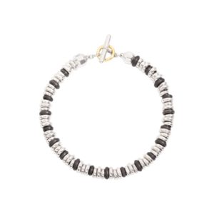 BRACCIALE RONDELLE ARGENTO E TITANIO