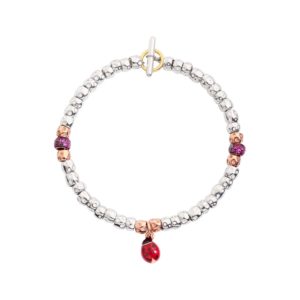 BRACCIALE GRANELLI CON COCCINELLA