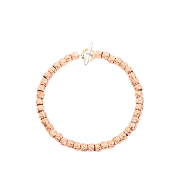 BRACCIALE GRANELLI ORO ROSA