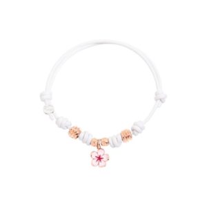 BRACCIALE CORDINO FIORE DI CILIEGIO ROSA