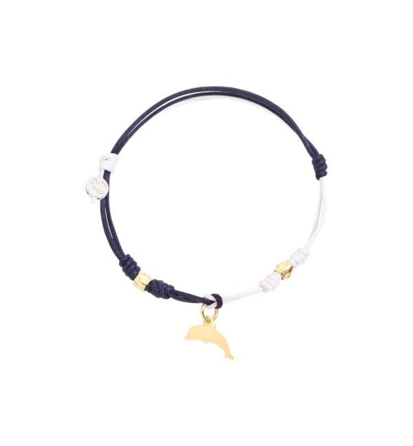 BRACCIALE CORDINO BICOLORE DELFINO