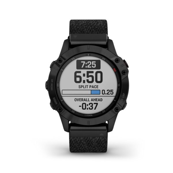 GARMIN- FENIX 6 (sapphire) Black DLC Nylon