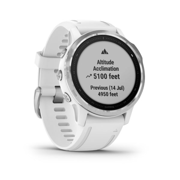 GARMIN- FENIX 6S (glass ) Silver White
