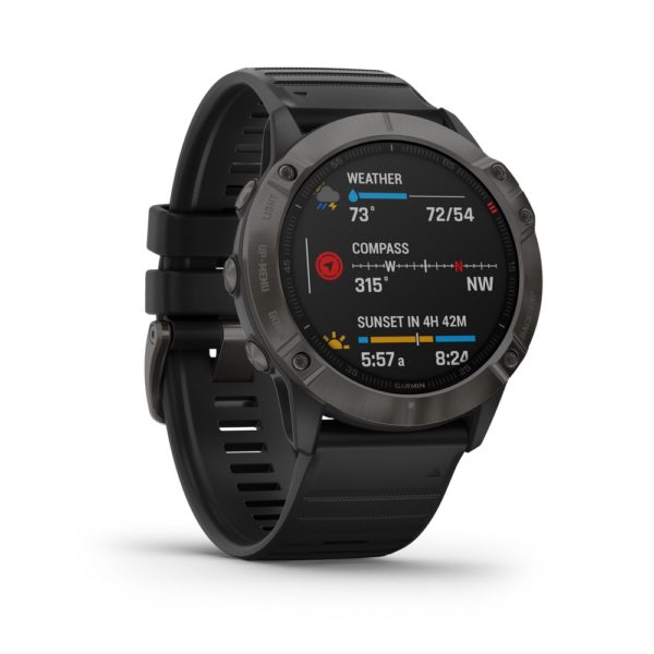 GARMIN- FENIX 6X (sapphire) Black Black