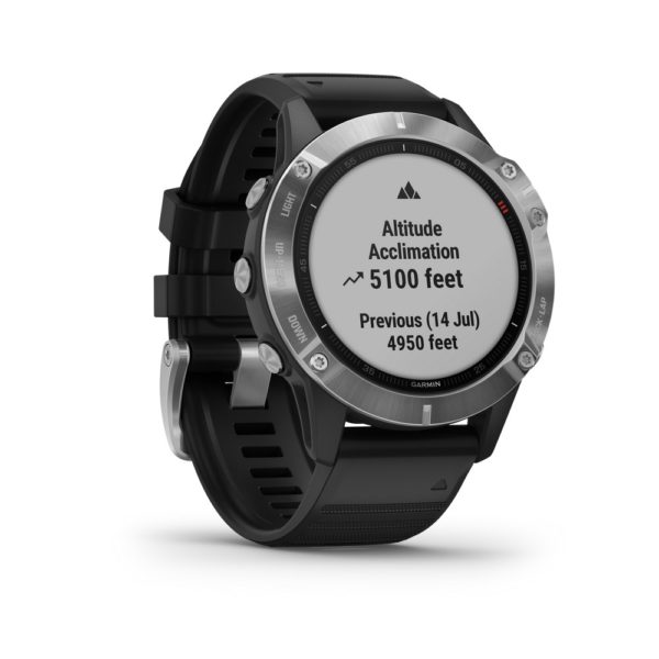 GARMIN- FENIX 6 (glass ) Silver Black