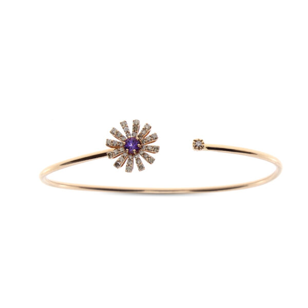 Bracciale margherita in oro rosa