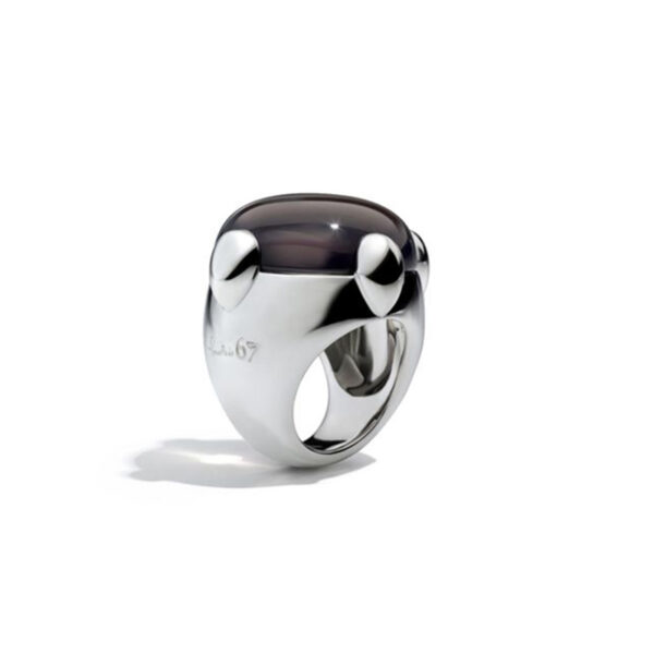 ANELLO ARGENTO GRIFFES CON QUARZO SINTETICO IDROTERMALE - immagine 3