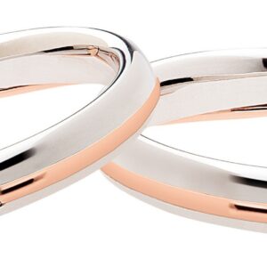 anello oro bianco e oro rosa