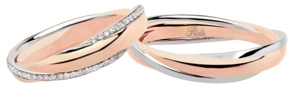 anello oro bianco e oro rosa