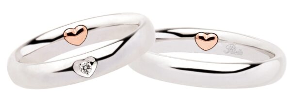 anello oro bianco e oro rosa