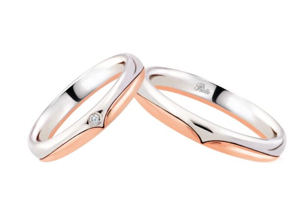 anello oro bianco eoro rosa