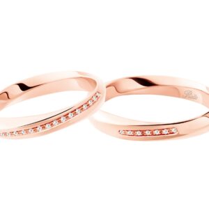 anello oro rosa e diamanti