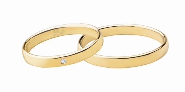 anello oro giallo e diamanti