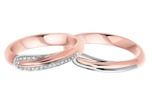anello oro rosa e bianco