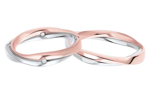anello oro rosa e bianco