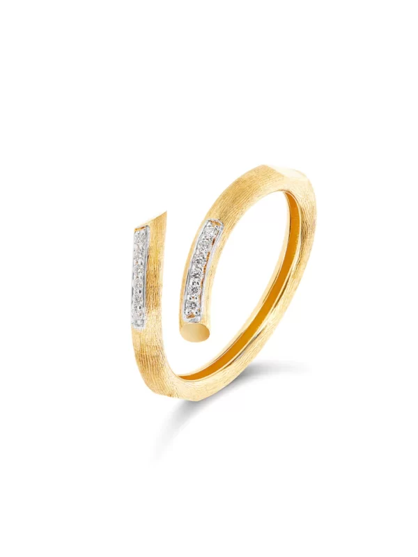 ANELLO CONTRARIÈ "LIBERA" IN ORO E DIAMANTI