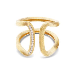 ANELLO "LIBERA" A FASCIA IN ORO E DIAMANTI