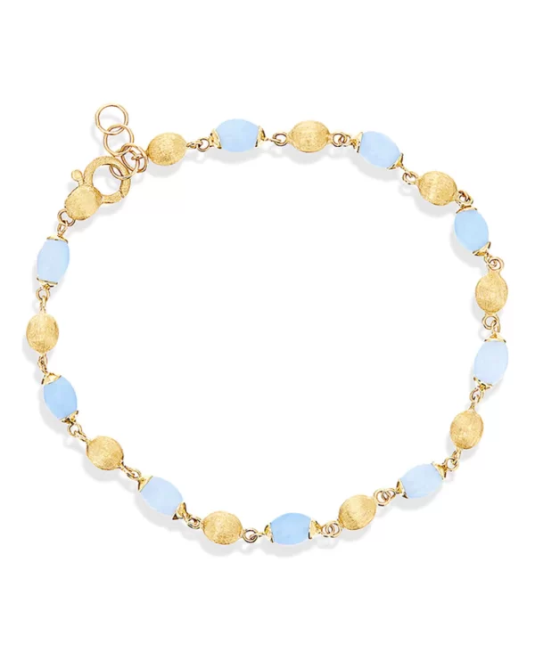 BRACCIALE "DANCING AZURE" CASUAL IN ORO E ACQUAMARINA