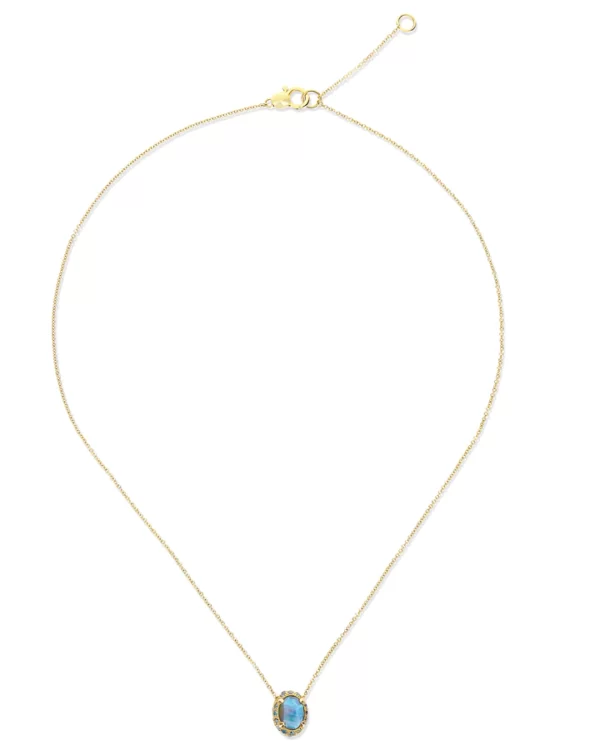 COLLANA "DANCING REVERSE" DOUBLE FACE IN ORO, DIAMANTI BLU, TOPAZIO AZZURRO SWISS, ZAFFIRI VERDI E TOPAZIO LONDON BLU