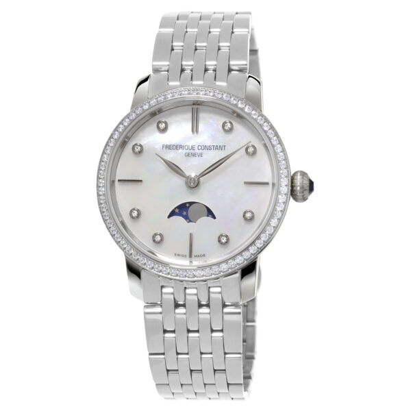 OROLOGIO FREDERIQUE COSTANT CARREE SLIMLINE MOONPHASE DONNA