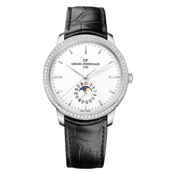GIRARD PERREGAUX 1966 DATE AND MOON PHASES 40 MM REF. 49545D11A131-BB60