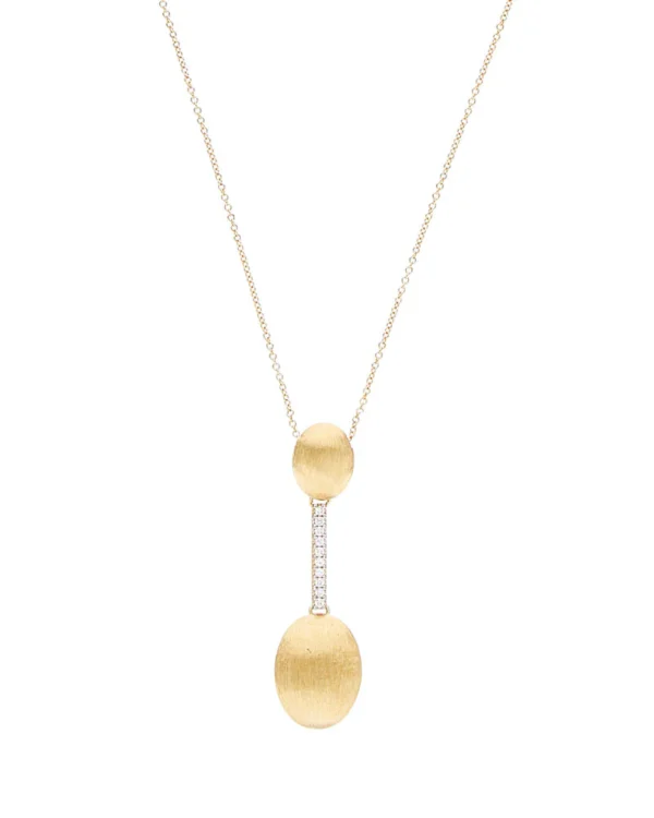 COLLANA "DANCING ÉLITE" CON CIONDOLO ELEGANTE IN ORO E DIAMANTI