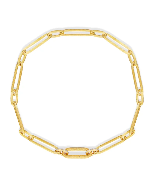COLLANA "LIBERA" CON CATENA IN ORO E DETTAGLI DI DIAMANTI