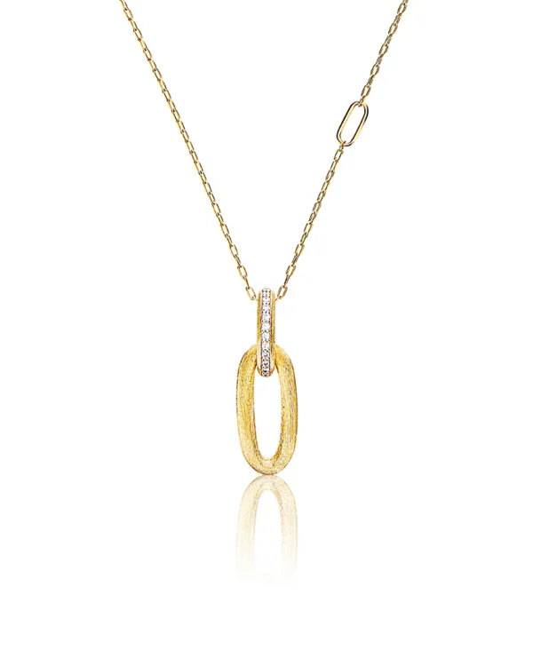 COLLANA "LIBERA" CON PENDENTE IN ORO E DIAMANTI (CORTA)
