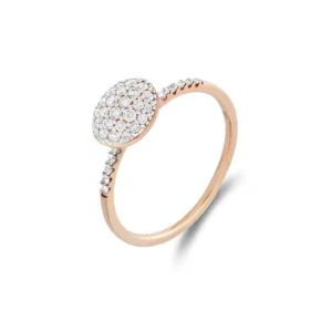 ANELLO DI FIDANZAMENTO "DANCING ÉLITE" ROMANTICO IN ORO ROSA E DIAMANTI (PICCOLO)